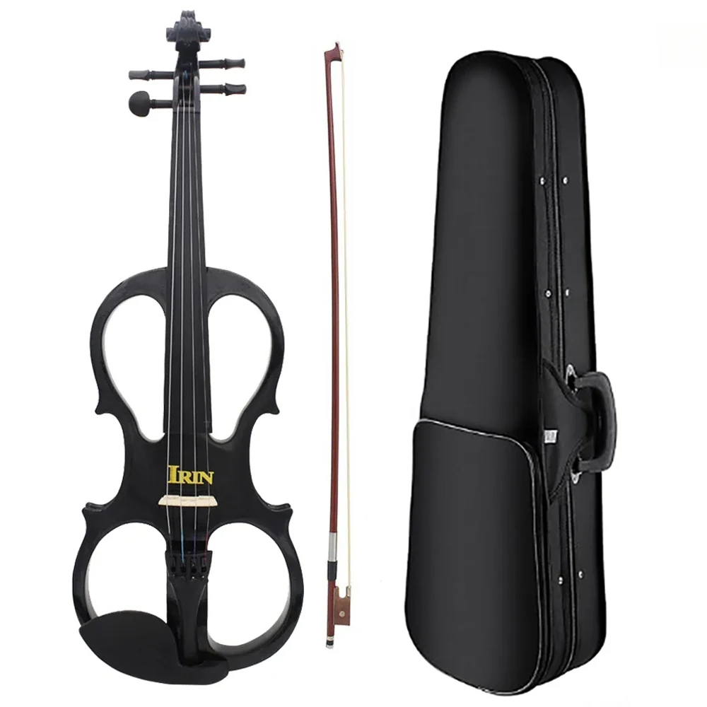 IRIN 4/4  Electroacoustic Acoustic Violin Professional Playing a Practice Instrument Violin with Bow Case Cable Shoulder Rest