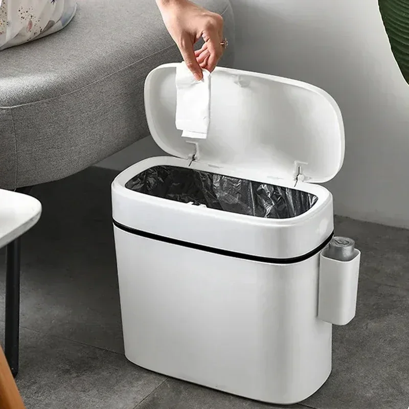 2024 10L Wastebasket for Kitchen Bathroom Waste Bins Household Trash Can Large Capacity Waterproof Trash Can Kitchen Accessories