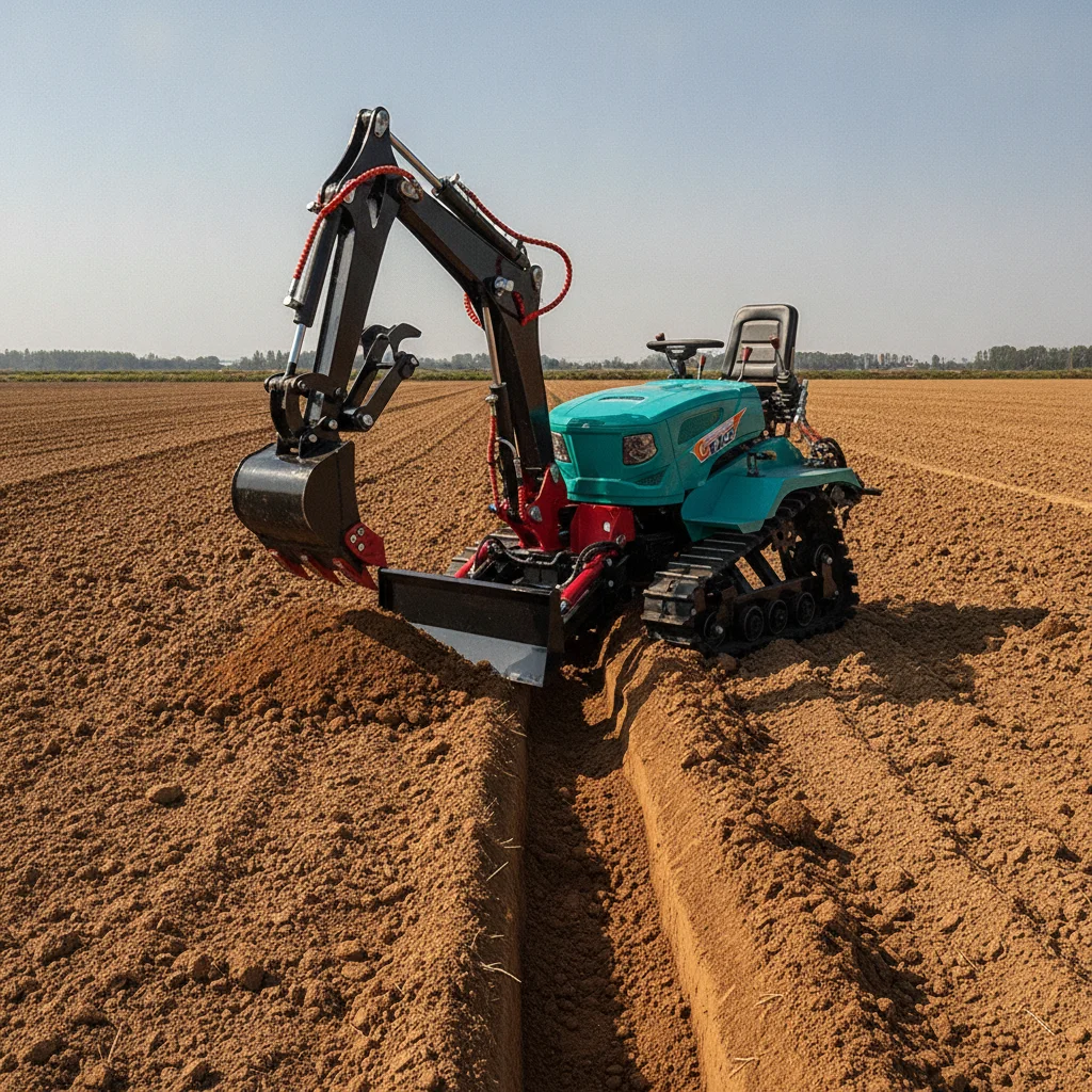 

30HP Rubber Track Crawler Farm Tractor Light Duty Agricultural Machine Match Rotary Tiller Seeder Attachments