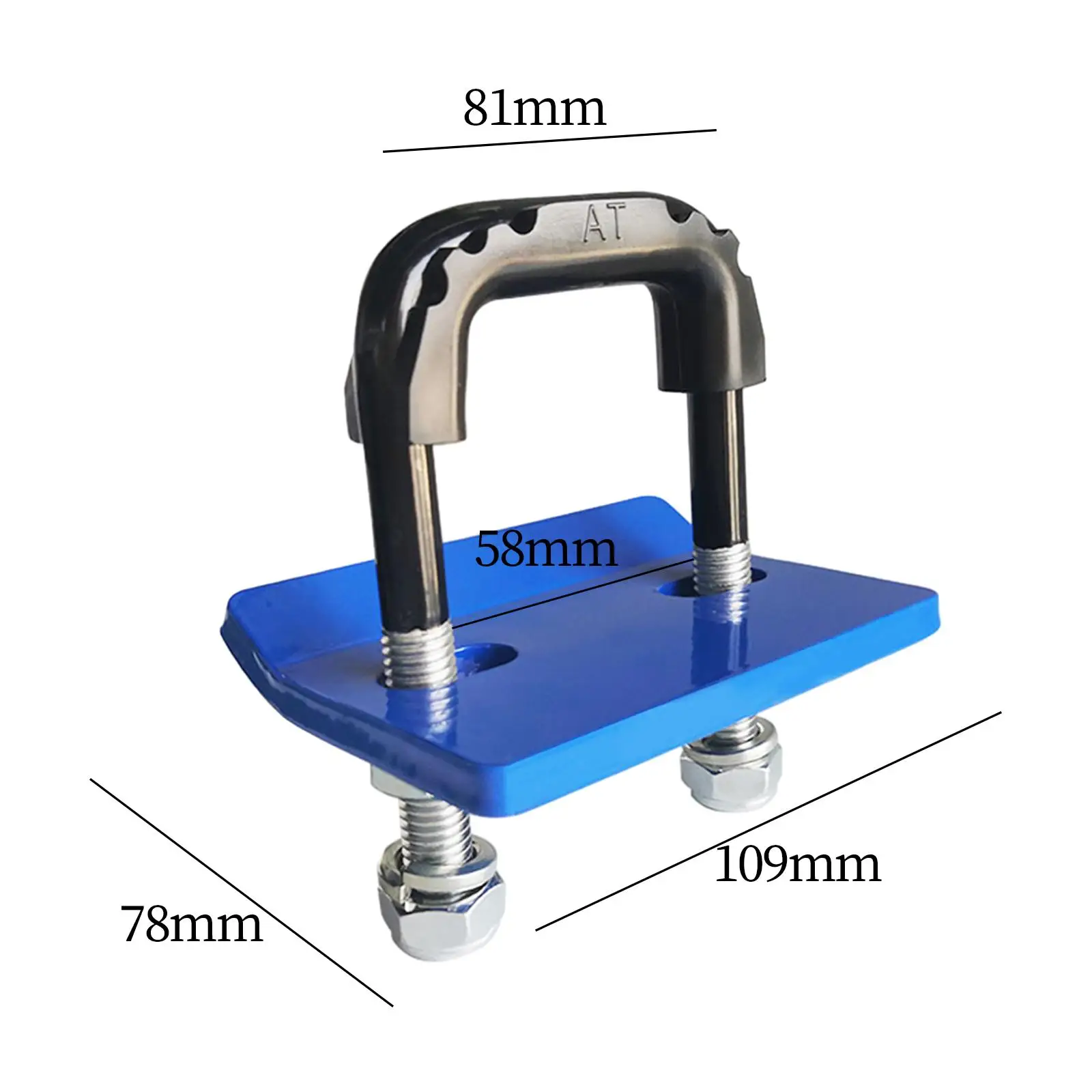 Anti-rattle clamp for trailer hitch tensioner for trailer hitch shell
