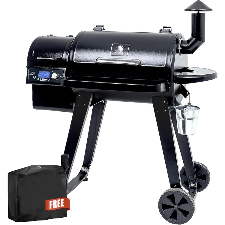 

Wood Pellet Grill & Smoker with PID V2.1 Controller, 450 Sq in Cook Area, Meat Probe, 8 in 1 BBQ Grill Outdoor Auto Temperature