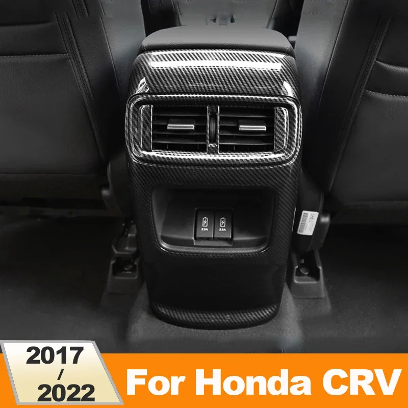 

ABS Car Rear Armrest Box Panel Cover Trim Children Anti Kick Protective Case For Honda crv CR-V 2017-2020 2021 2022 Accessories