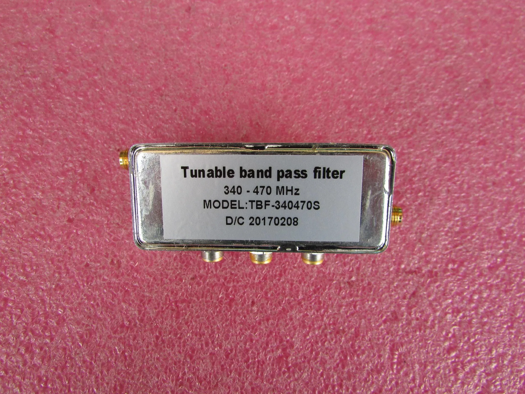 

TBF-340470S 340-470MHz SMA RF coaxial adjustable bandpass filter with bandwidth
