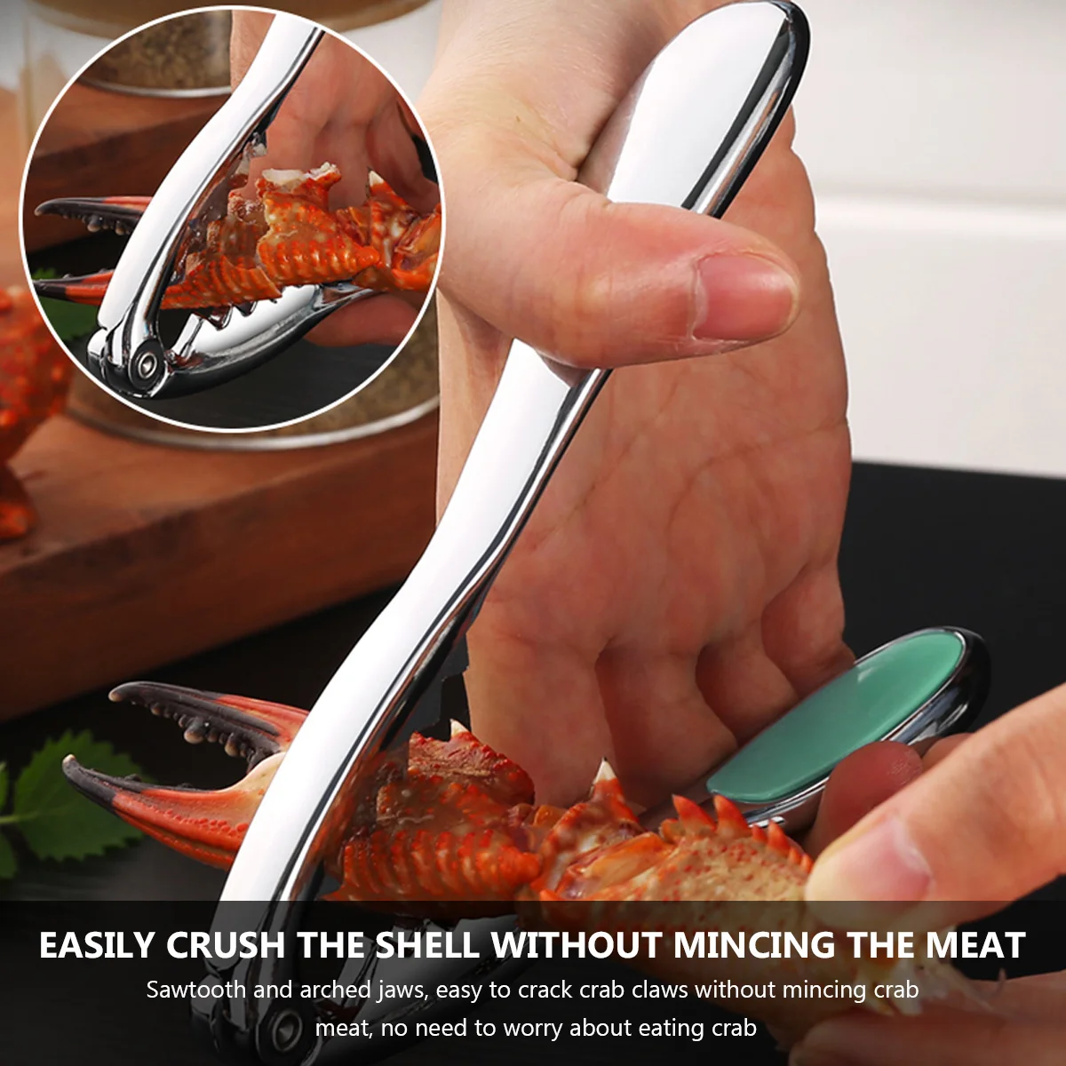 

Stainless Steel Crab Cracker Tool Rustproof Kitchen Gadget For Home Restaurant Hotel Crab Pliers Tools Seafood Opener Kitchen
