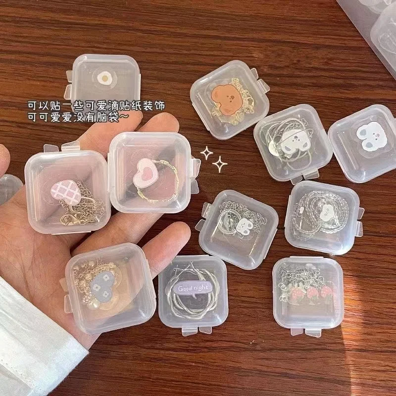 Empty Mini Clear Plastic Organizer Storage Box Containers  for Jewelry Beads Small Crafts Items Multipurpose Storage Accessories