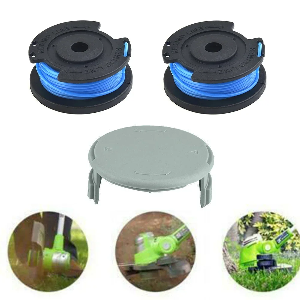 

2pcs Strimmer Spool & Line For KARCHER LTR 18-30 (14443120) Grass Trimmer Spool Line RY124 2.444-016.0