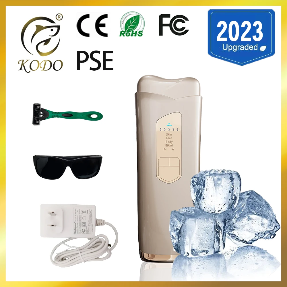 

KODO 2023 New ice Laser Hair removal dropshipping Hot sell Laser Epilator Permanent IPL Painless Photoepilator 999999 Flashes