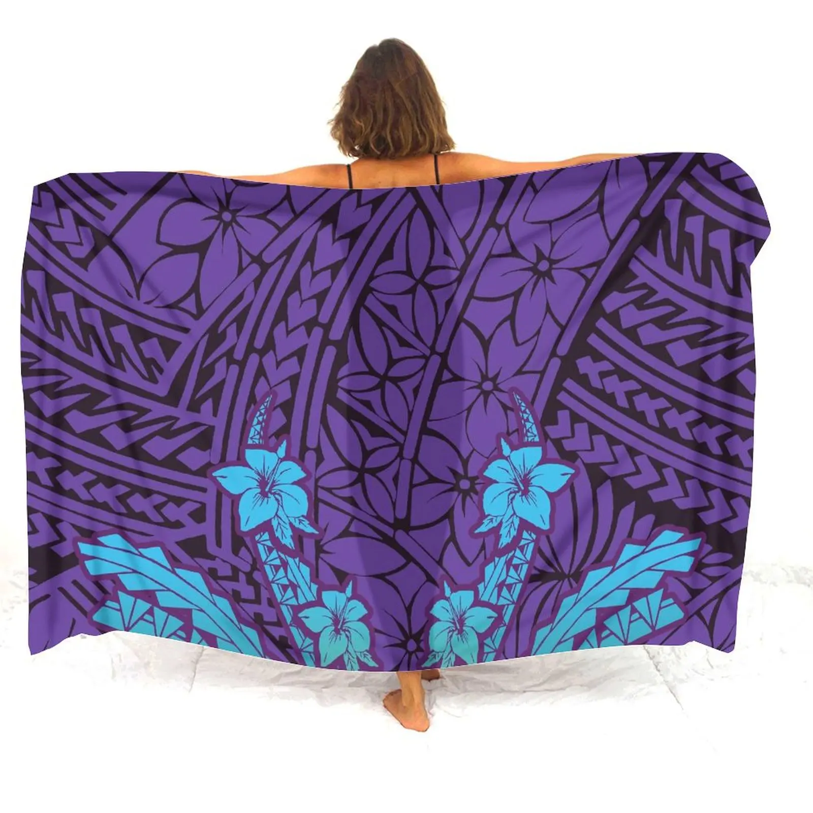 Nueva chaqueta personalizada, Bikini Sarong de una pieza, envoltura de baño para bronceado polinesio, estampado artístico, ropa múltiple, bronceado suave, moda para vacaciones, Sarong