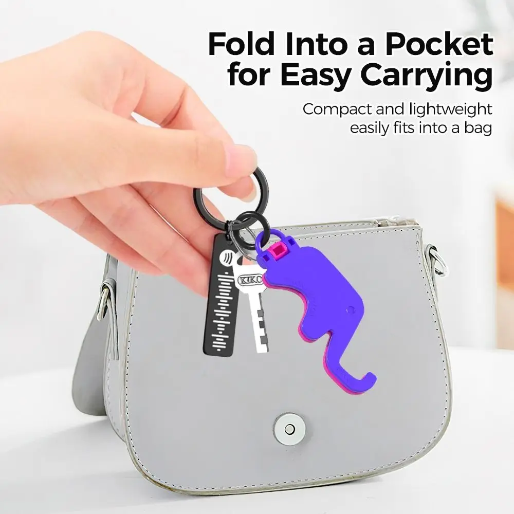 

Mini Portable Cute Elephant Shape Mobile Phone Stand Foldable with Keychain Phone Holder Phone Bracket