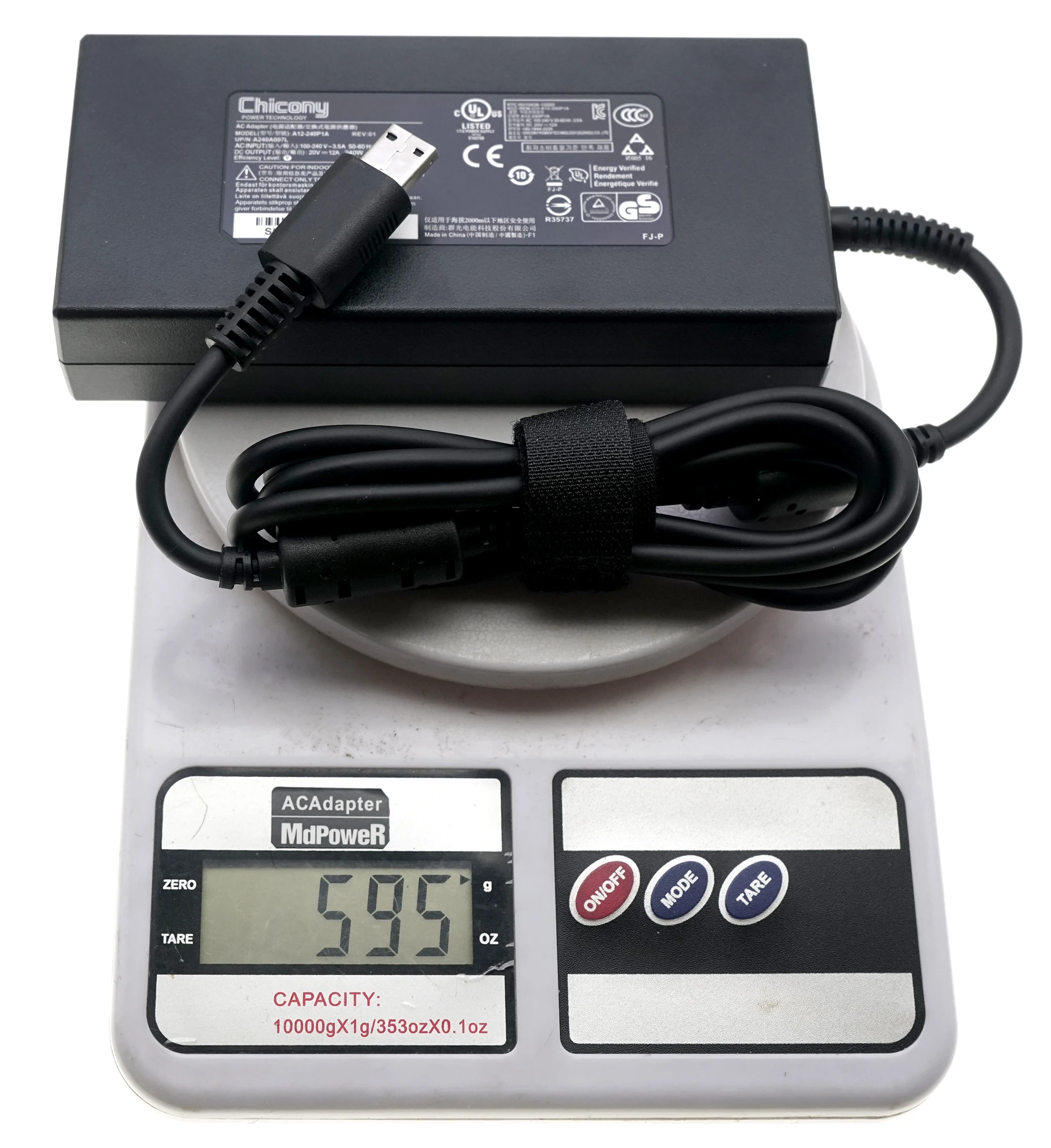 Replacement 20V 12A 240W AC Adapter for MSI Creator Z16P B12UHST GE66 Raider 11UE-642 Gaming Laptop Power Supply A20-240P2A view 6