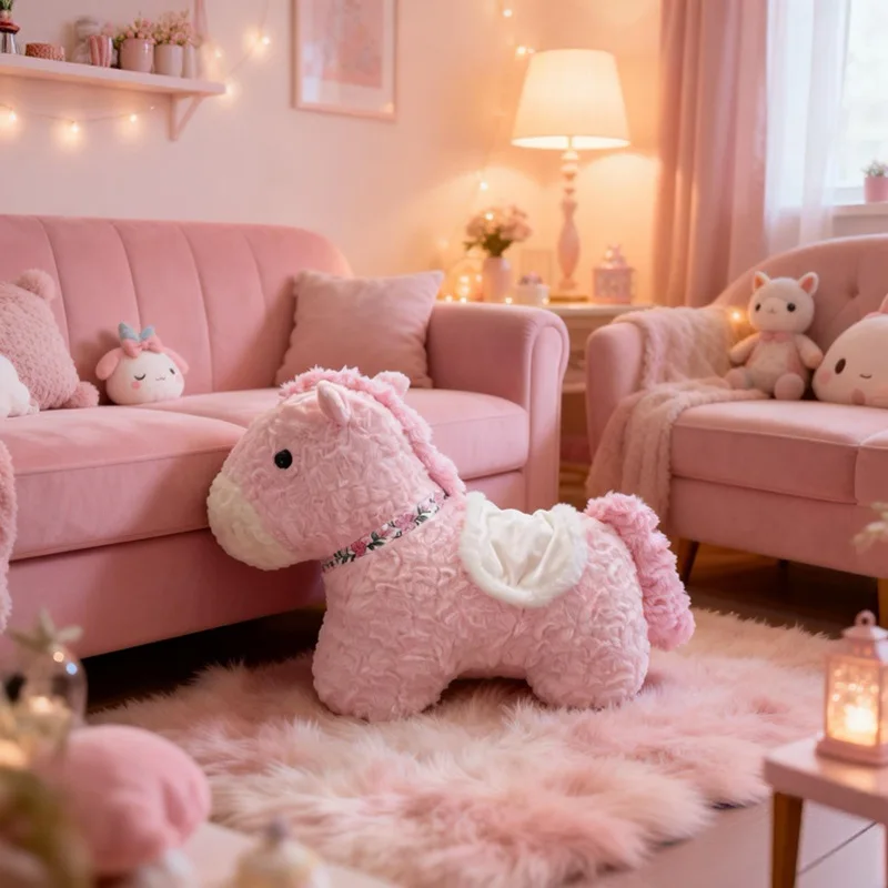 

Мягкая игрушка-пони Sweetheart: розовая плюшевая кукла-пони, подушка для дивана, подушка для автомобиля, украшение, подарок