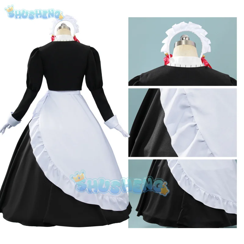 Anime Vous êtes comme la Terre. Miss Placage ArySnow Cosplay Costume pour Halloween, Sweet Maid, Lolita Mignonne, Robe Complète, Ensemble Fille de Neige, Noël