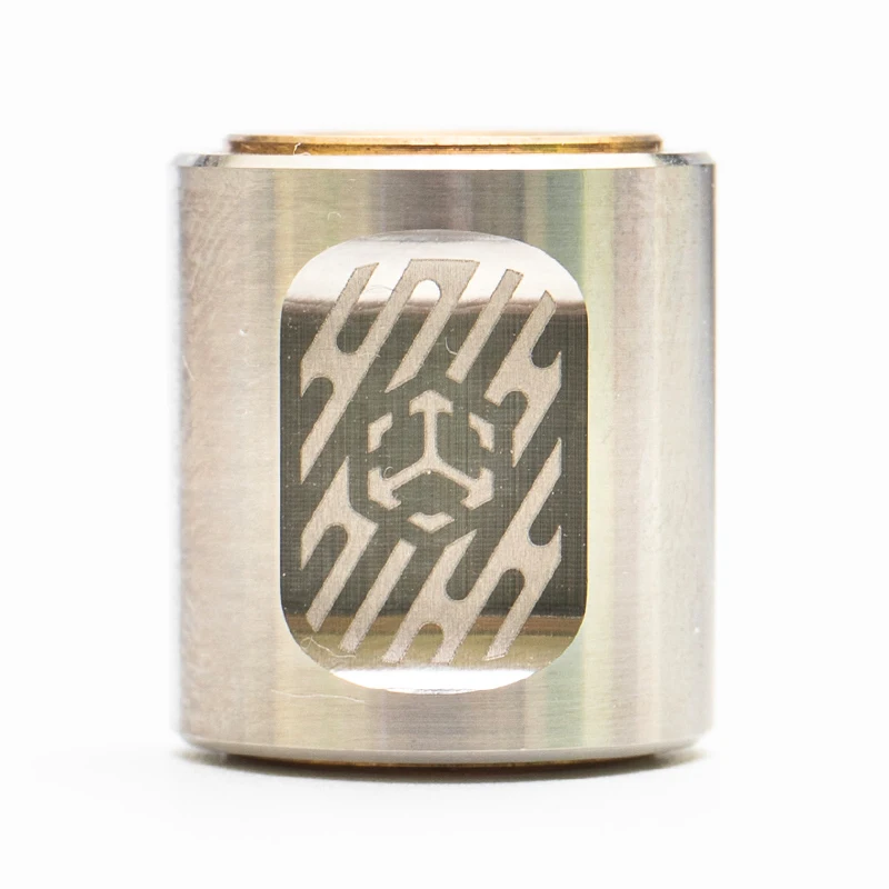 

1PC Titanium Damascus PEI Mechanical Knife Beads Push Ring Matrix Spinner Fidget Toy EDC Stress Relief Pendant Gift