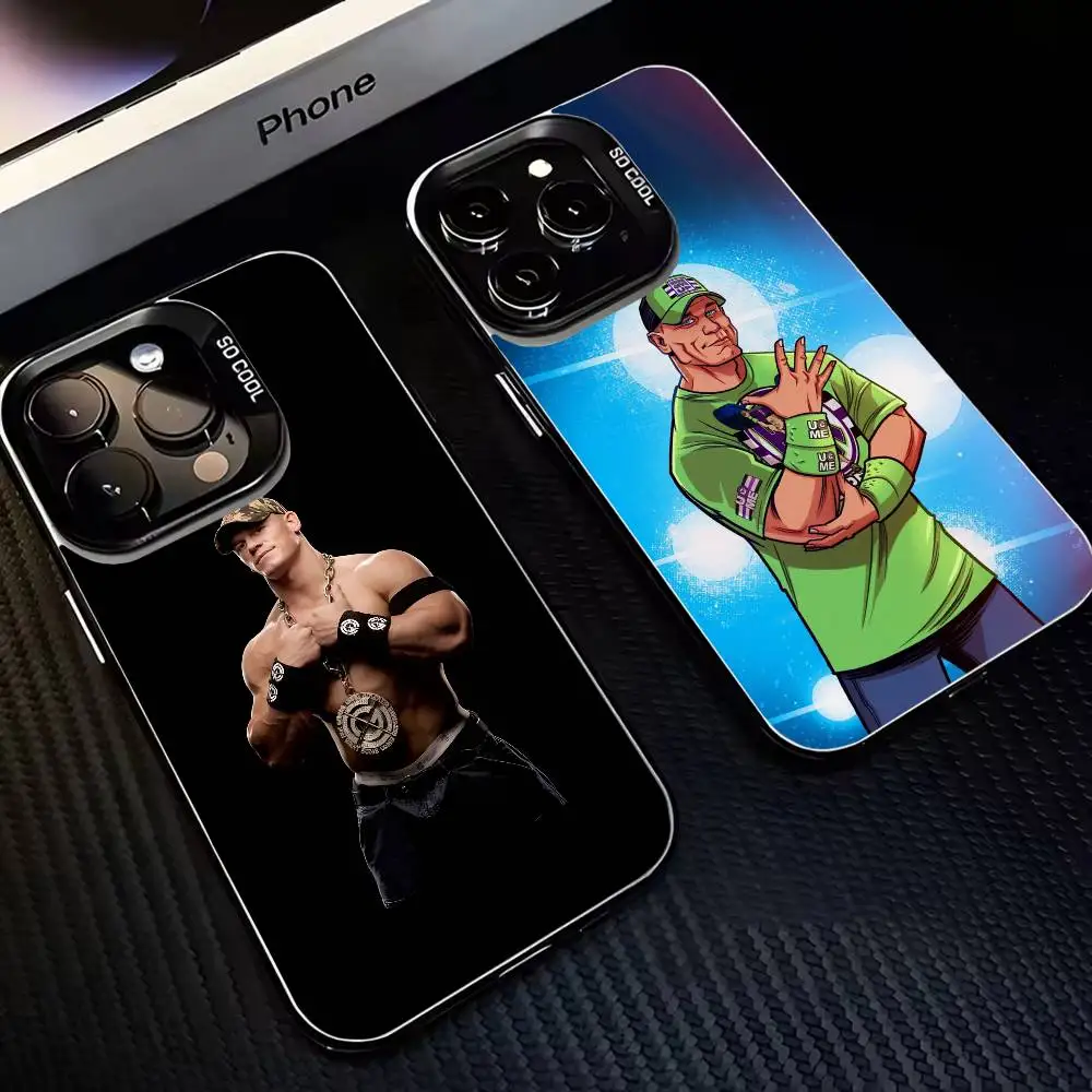 

J-John C-Cena WrestlingS Star Actor Phone Case For iPhone 16,15,14,13,12,11,Mini,Pro,MAX Black Matte Shockproof Cover