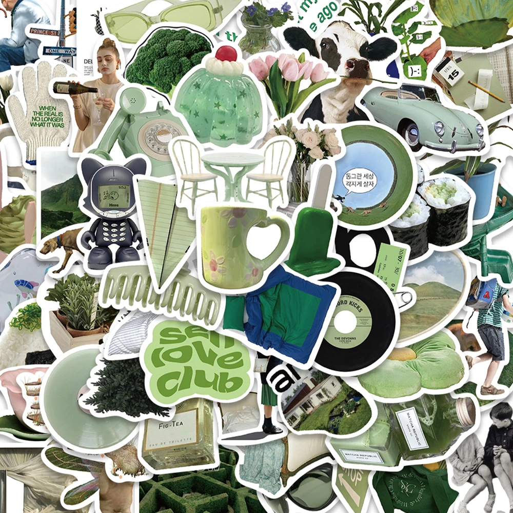 

62 шт. наклеек в стиле весеннего бриза: свежие, модные, стильные стикеры для ноутбуков, холодильников, шкафов, скейтбордов, велосипедов, шлемов