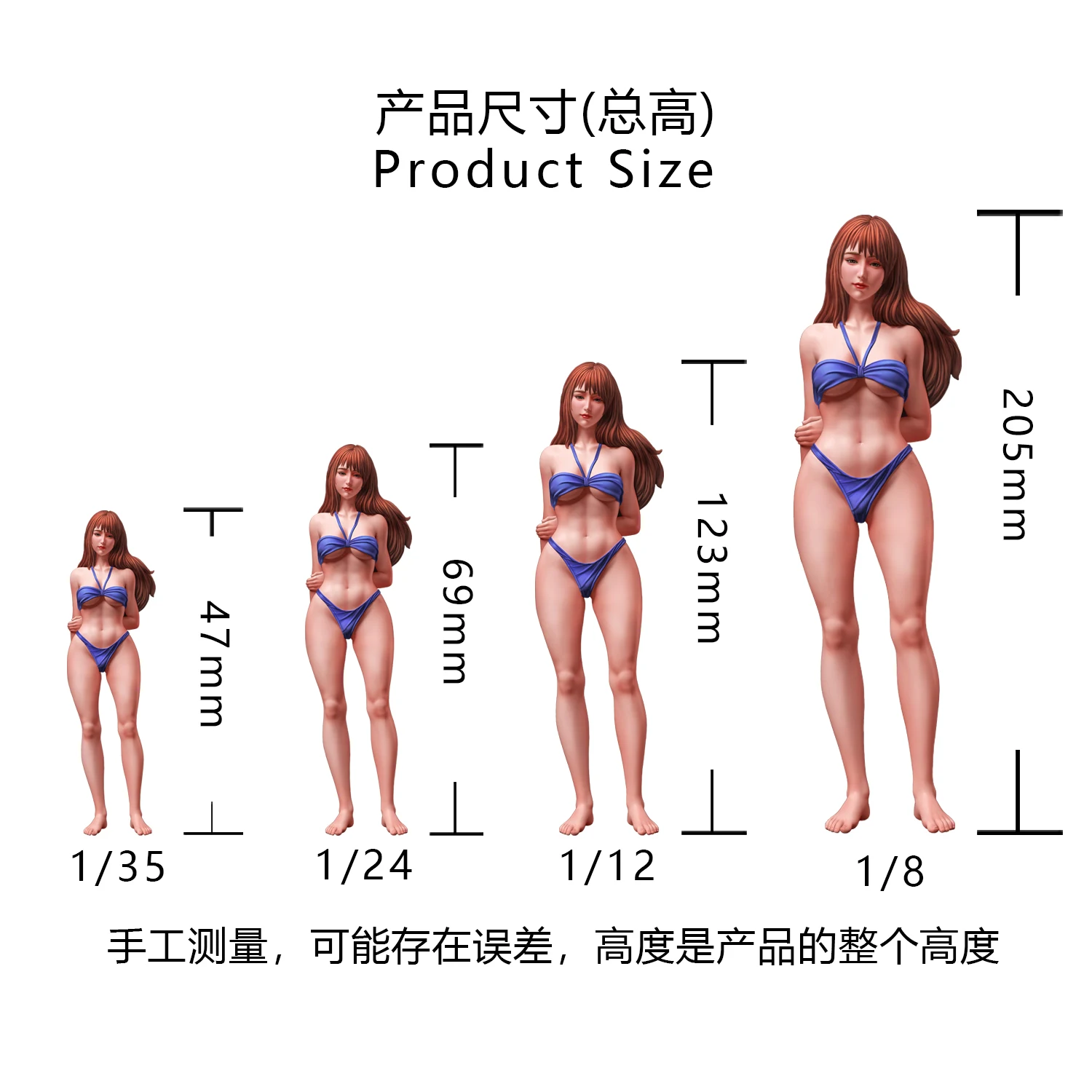 เพชรประดับ oceancosmos ต้นฉบับสาวบิกินี่ชุดว่ายน้ำเด็กผู้หญิง1/12 1/35 1/24 1/8สาวเซ็กซี่เรซินไม่ลงสีชุดหุ่น GK