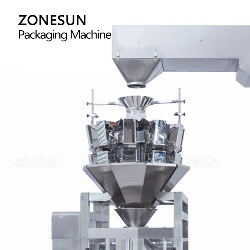ZONESUN Automatic 10 Heads Rice Particles Tea Leaf Eletronic Component  Weighing Filling Machine ZS-FS420