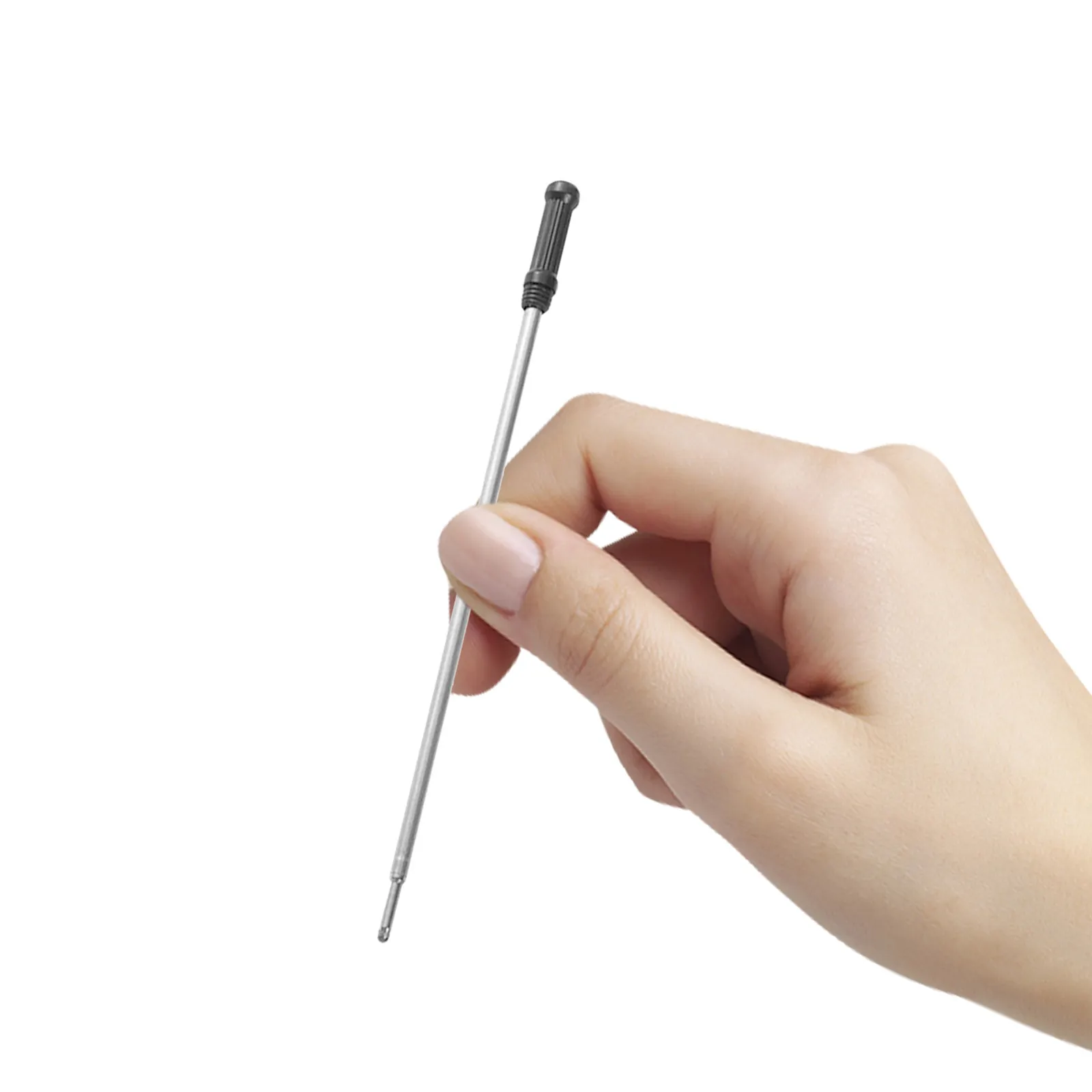 

50 шт. сменных стержней для ручек с черными чернилами, металлические стержни для шариковых ручек с поворотным механизмом, для офиса, бизнеса, школы, для плавного письма