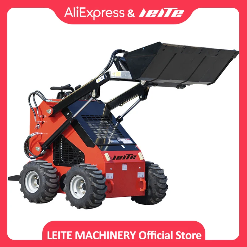 Customization LETE Mini skid steer skid steer loader with in place rotation function for construction and gardens