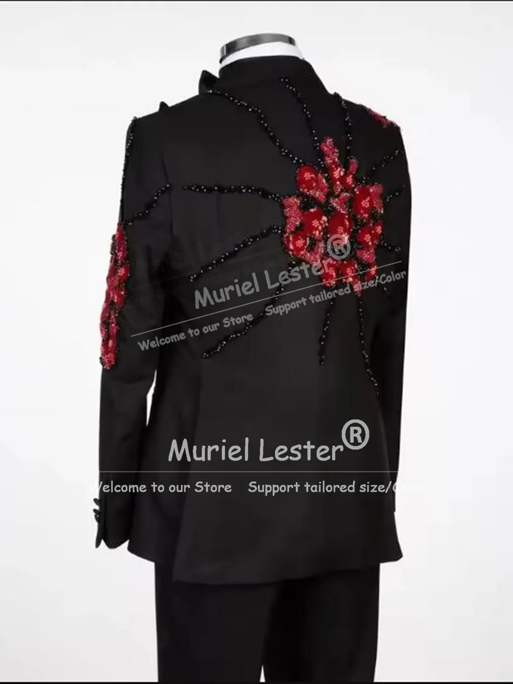 Exquisite 2 Piece Sets Groom Wedding Tuxedos Crystals Beading Prom Blazer Customized Single Breasted Jacket Pants Customized