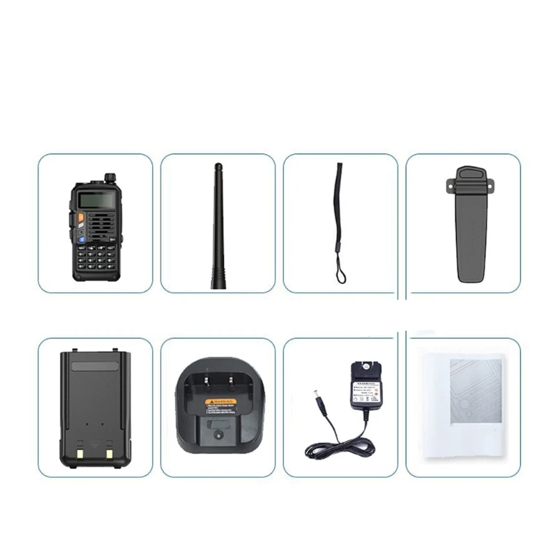 R1WD Radio bidirezionale Funzionamento a doppio canale Ricevitore FM potenza da 10 W per emergenza