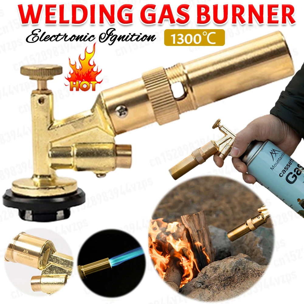 Torch Welding Gas Burner Strong Fire Burner High Power Flame Torch Professional BBQ Cooking Lighter Camp Cooking Supplies Tools