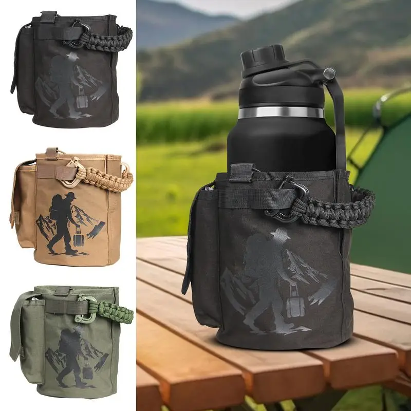 

2L Oxford Cloth Water Bottle Pouch Outdoor Molle Kettle Pouch Holder Multifunctional Camping Hiking Cycling Bottle Bag