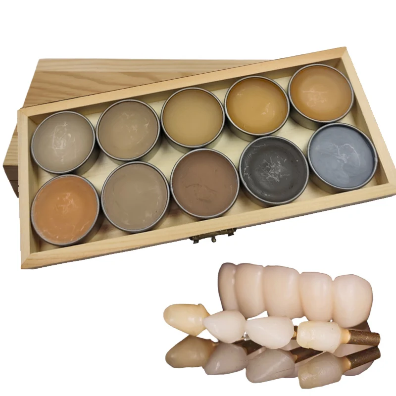

200g/Box 10 Color Dental Aesthetic Base Wax Teeth Porcelain Veneer Wax Dental Modeling Wax For Dental Technicians