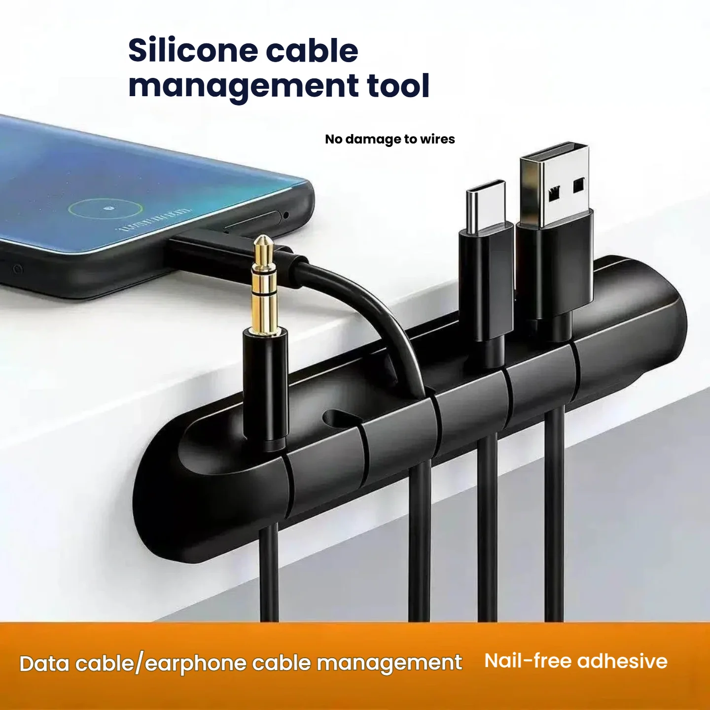 Desktop Cable Organizer - Data Cable Wire Storage Management Tool Charging Cable Protector for Neat Desk Organization