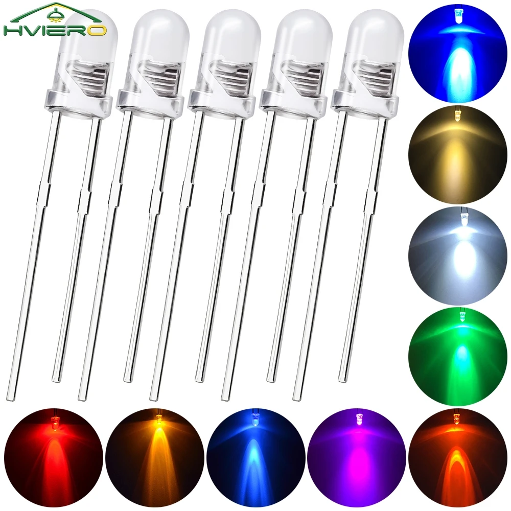 

1K/2K/4K Home Advertising Lamp 3mm Round Head Led Ultra Bright Light Beads 1.8-3.4V Decoration Energy Saving Signage Decorations