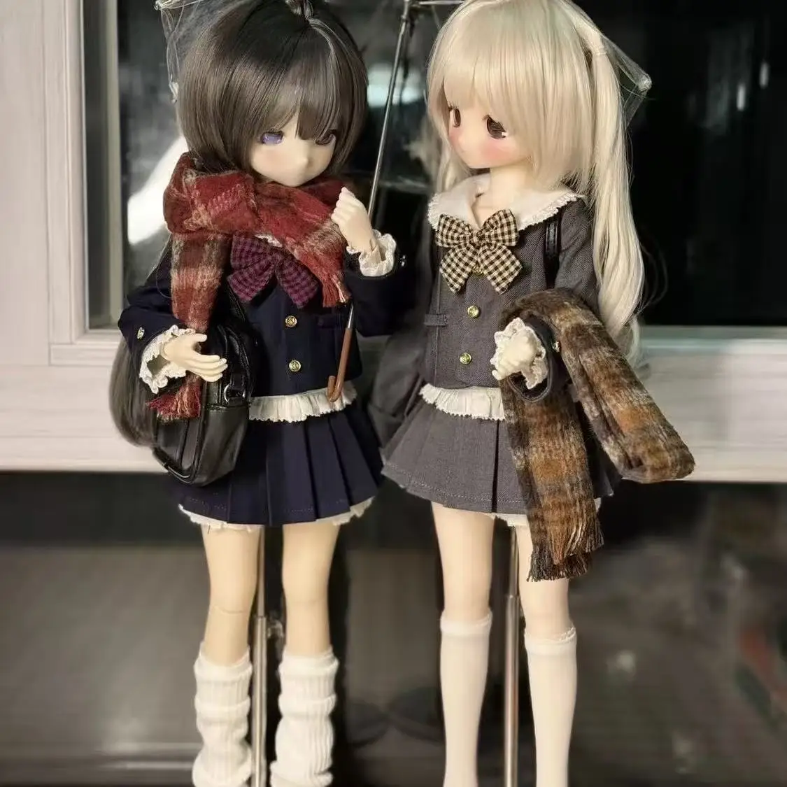 

Одежда для кукол BJD, подходящая для кукол размера 1/6, милый комплект одежды в стиле преппи, аксессуары для кукол (8 предметов)