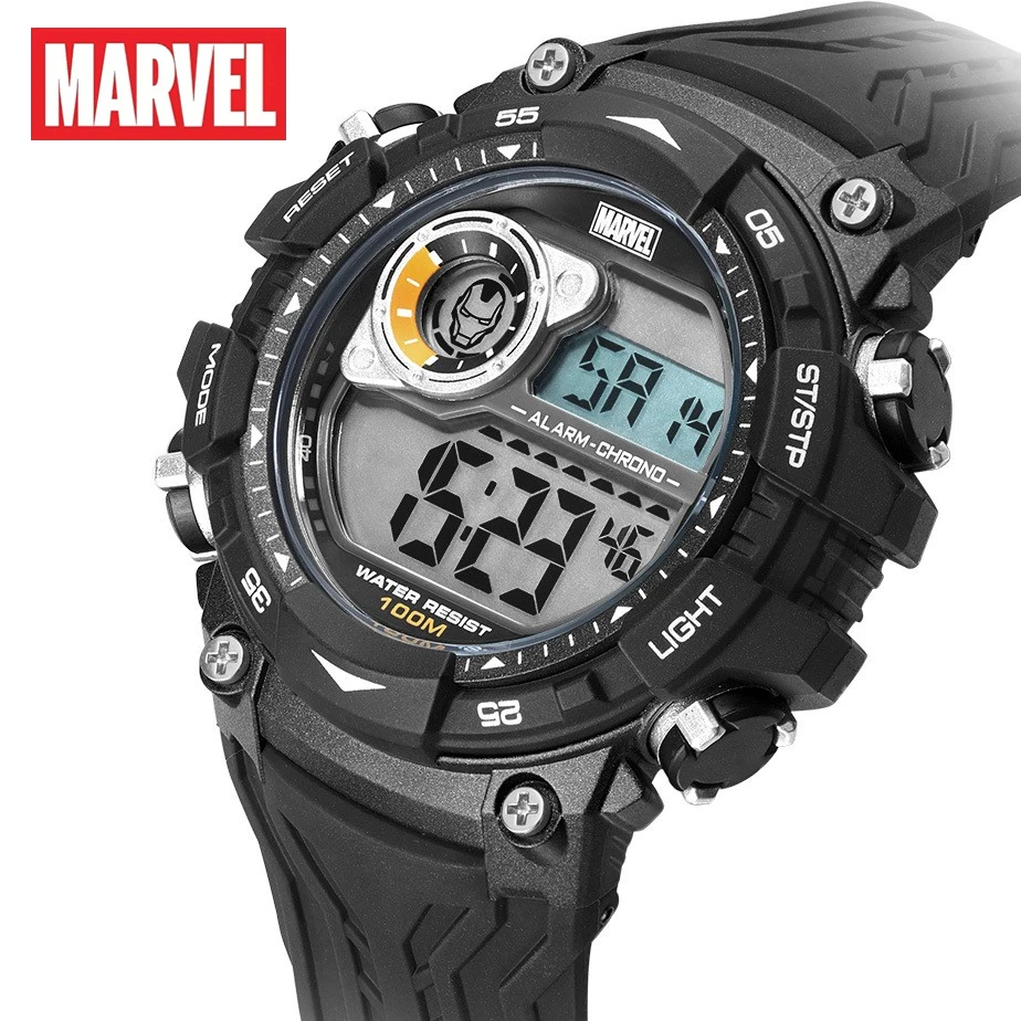 Marvel Iron Man Watch Waterproof Men's Sports Personalized Electronic Official Genuine Clock Relogio Masculino