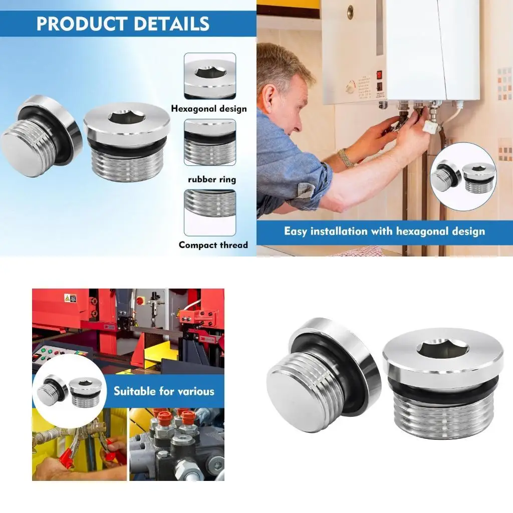 

R9UF 2Pcs Hoop Outlets Oxidation Resistant Sealing Headpieces For Pipe Fittings