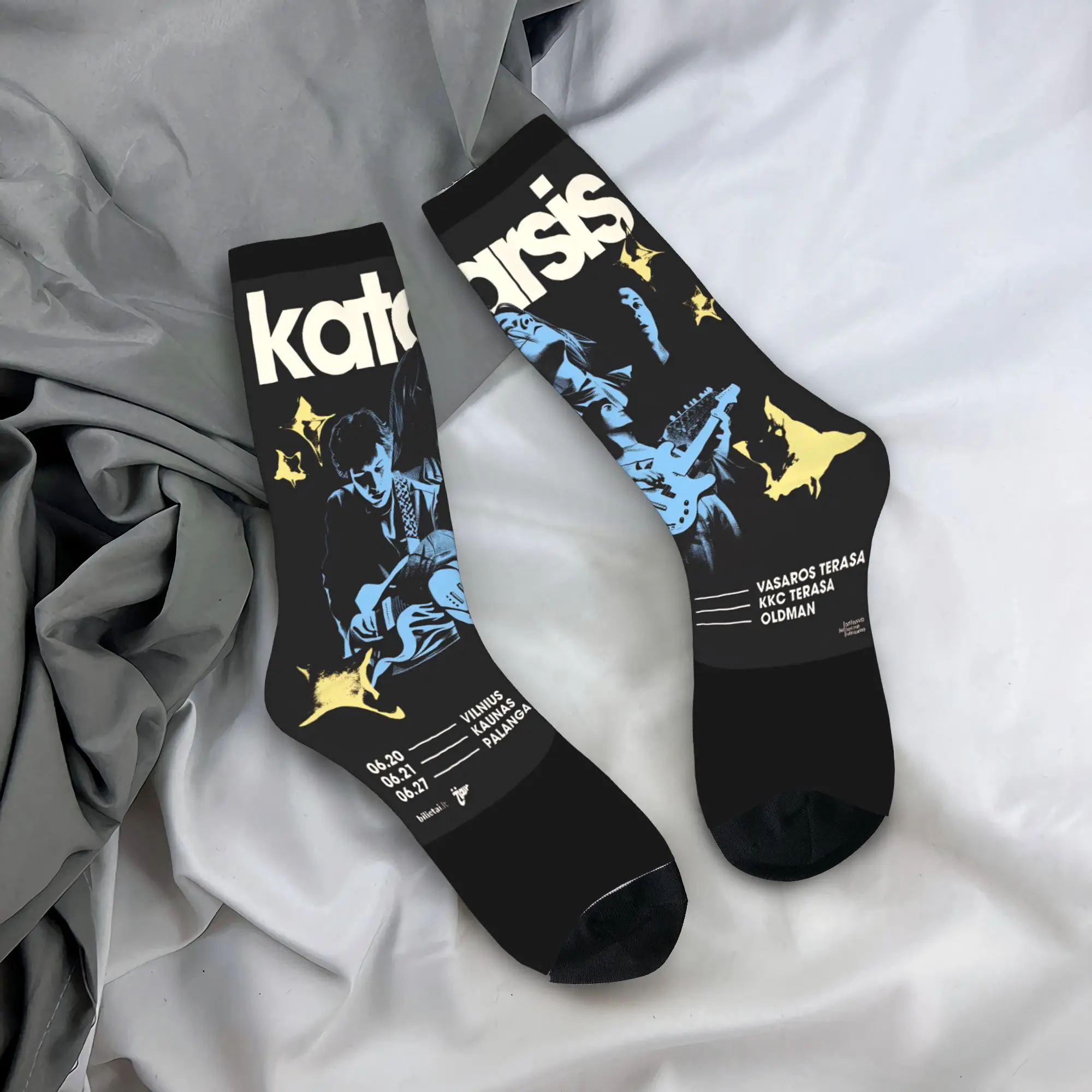 

Katarsis Tavo Akys Lithuania Socks Spring Stockings Elegant Men's Breathable Socks Custom Skateboard Anti Skid Socks