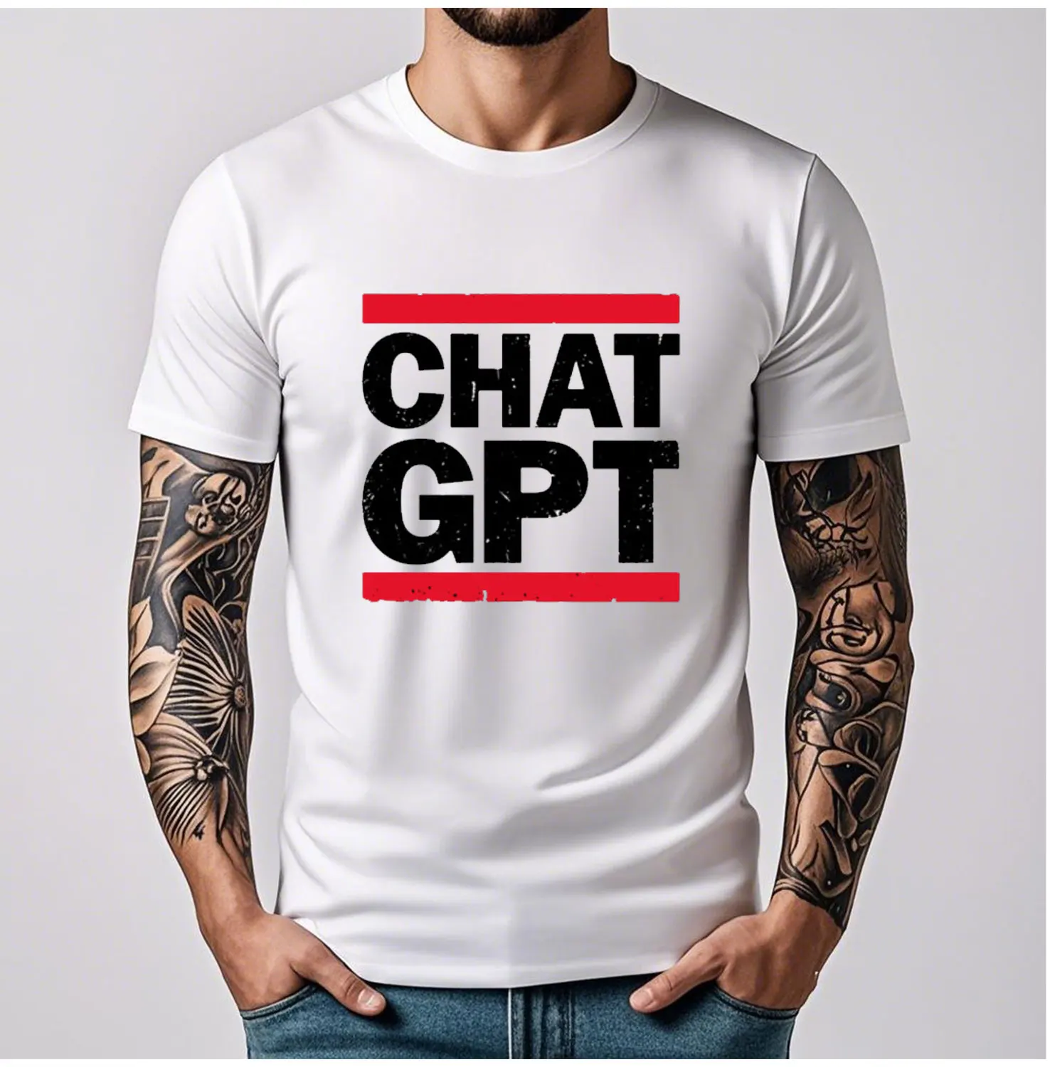 Chatgpt الذكاء الاصطناعي الدردشة بوت تي شيرت الرجال القطن قمم تي شيرت س الرقبة الجرافيك تي شيرت خمر الكلاسيكية 2025 المحملة القمم