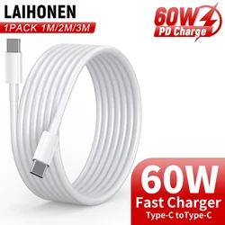 USB C to USB C 1 Pack 60W USB C Cable 1m 2m 3m  C to C Cable Fast Charging for MacBook Pro/MacBook  for iPhone 16 Pro Ma