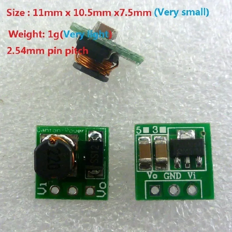 3 Pcs DC-DC Boost Step UP Converter 0.8-3.3V to 3.3V Voltage Regulator Power Supply Module