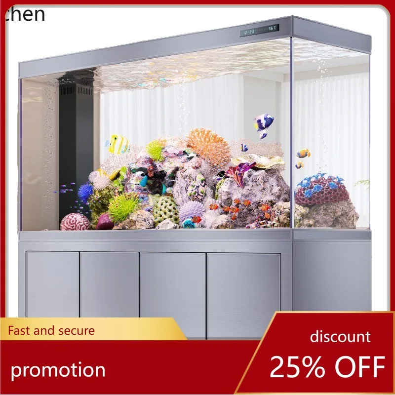 

HXL Bottom Filter Living Room Household No Water Change Aquarium Screen Ultra-clear Glass