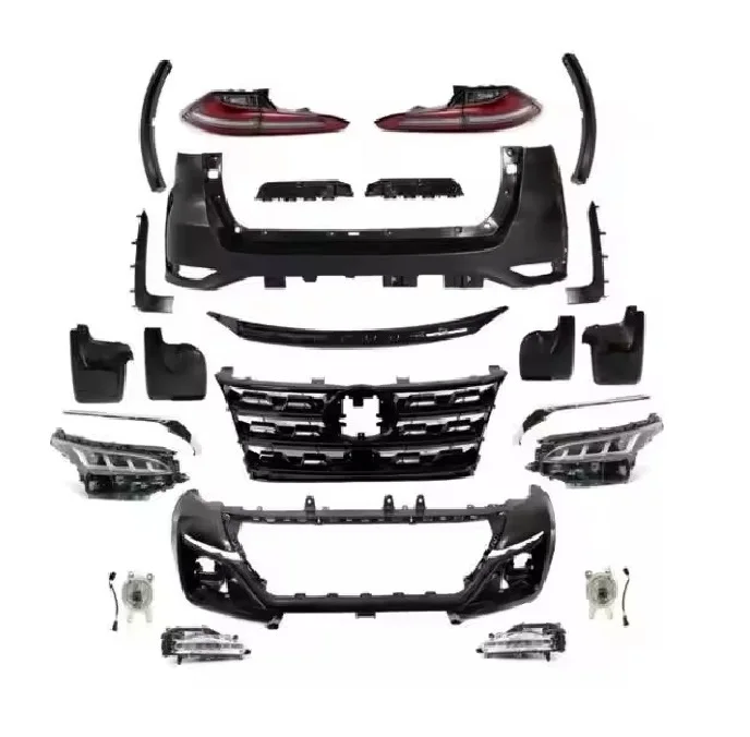 

2015 for Toyo-ta Fortuner Body Kit Upgrade for 2021 Fortuner Low Type Headlight Tail Lamp Front Bumper Grille Body Parts