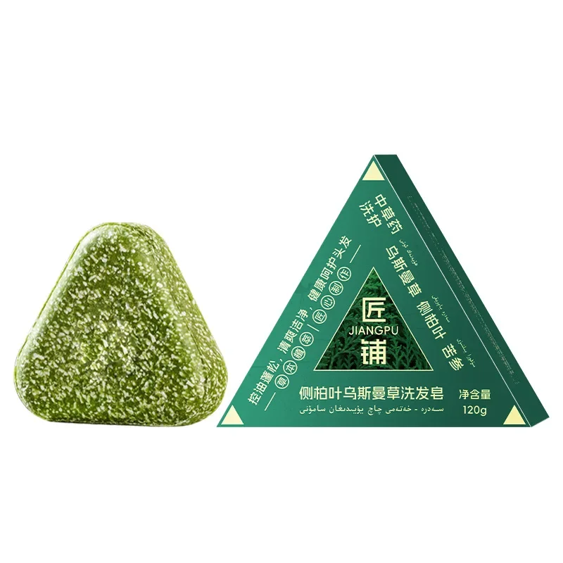 Craftsman Shop Cacumen Platycladi Xinjiang Usma Grass Polygonum Multiflorum Shampoo Soap Handmade for Control Dandruff Removal