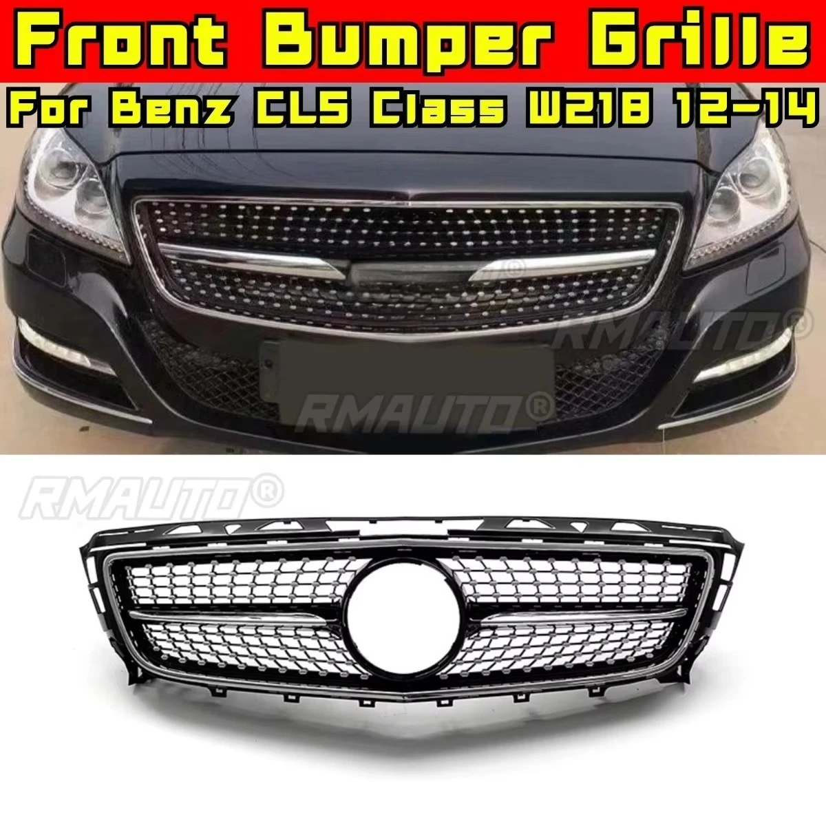 

Car Bumper Grill Decorative Strips Racing Grille Body Kit Front Bumper Grill For Mercedes Benz CLS Class W218 2012-2014