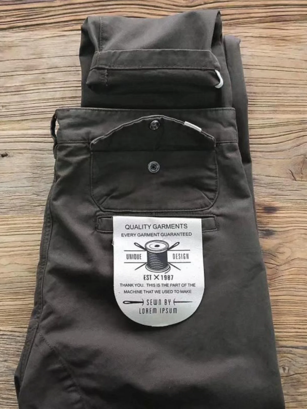 

Retro American Waed Men's Cotton Thi Casual Pants Straight Leg Long Workwear Trousers Versatile Winter Loose Fit