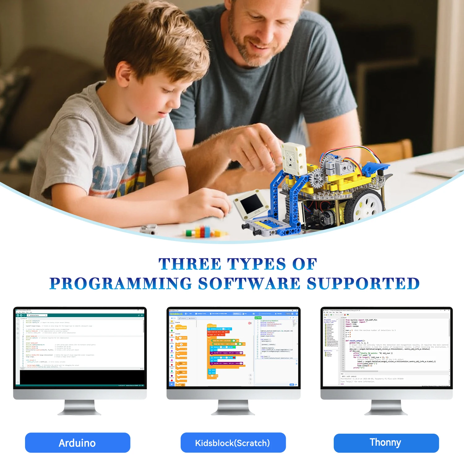 Sengo2 AI Smart Vision Module Card Maker Extension Kit for Arduino IDE&Micropython&KidsBlock Programming Compatible with LEGO