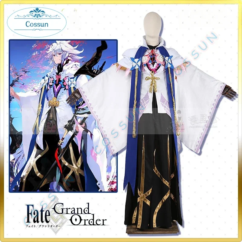 [Customized] Merlin Caster Cosplay Costume Fate/Grand Order FGO Halloween Outfits Women Men Kimono NEW