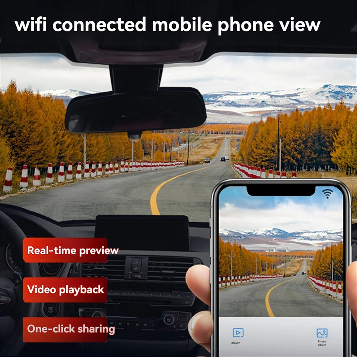 HD 1080P Car Camera Driving Recorder Wifi Car DVR Dash Cam Auto Recorder Video DashCam 24H Parking Monitor