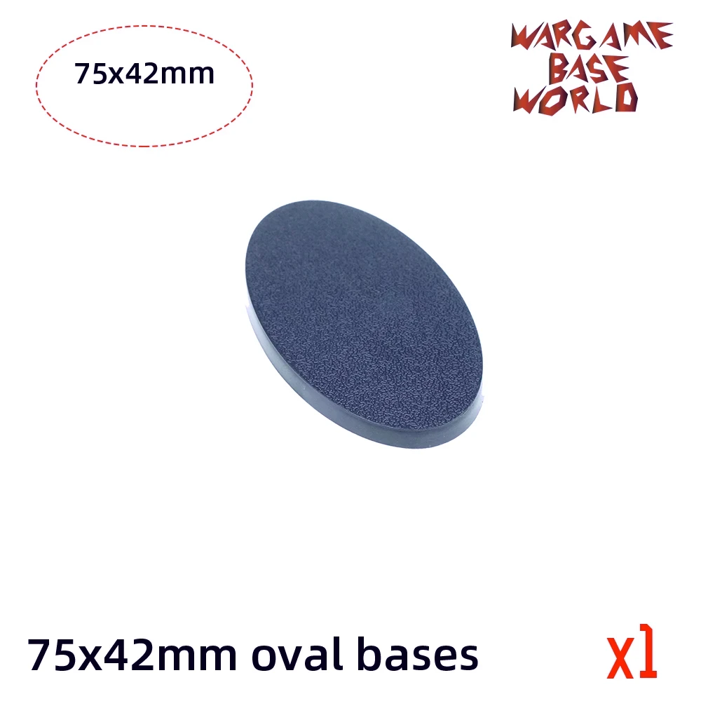 Wargame Base World -75X42mm Oval Bases for Warhammer