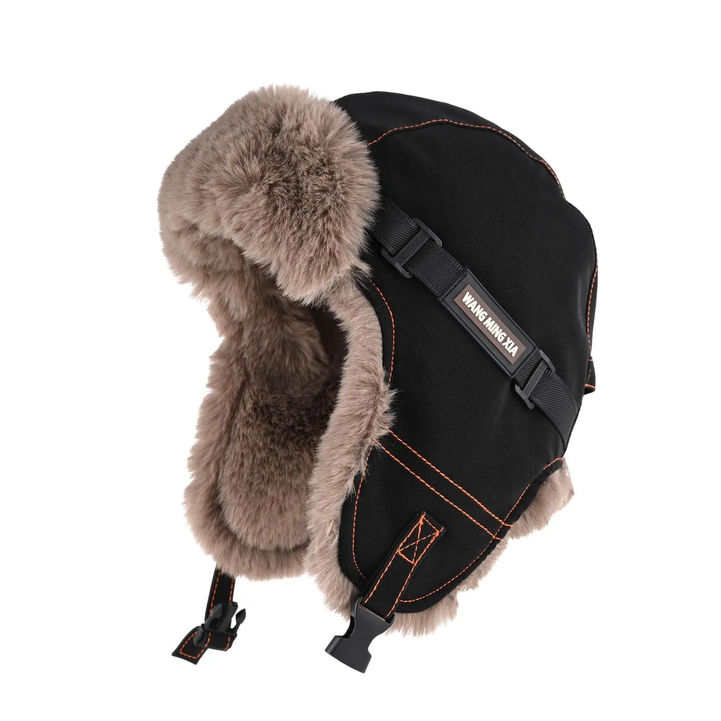 

Plush Fur Winter Hats for Men Ear Flaps Thickened Fleece-lined Bomber Hats Ushanka