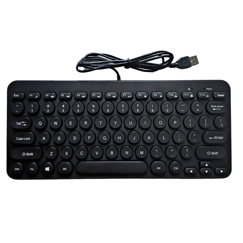 New round with russian 78keys wired USB keyboard Ultra thin Quiet Small Size Mini Multimedia Keyboard For Laptop PC  computer