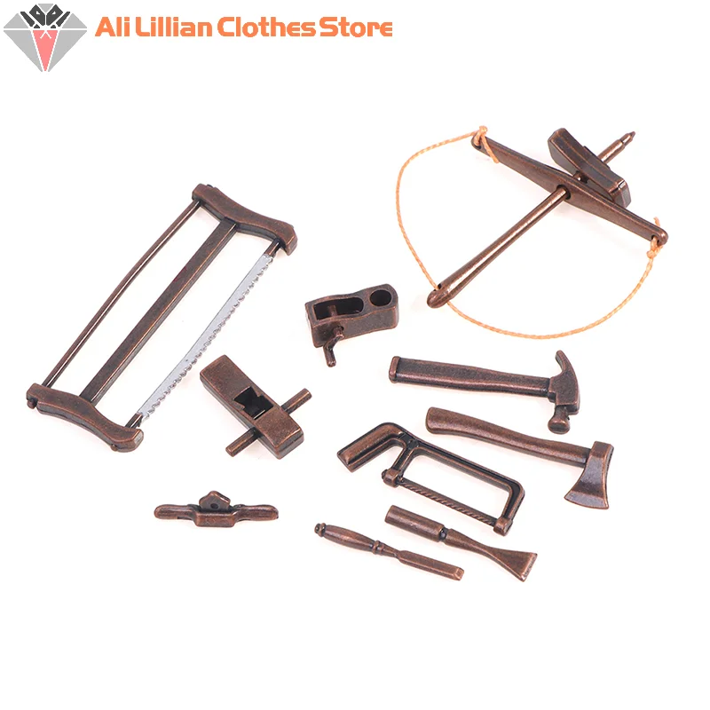 ⭐ GORĄCY ❗   1 Zestaw Miniaturowych Narzędzi Naprawczych w Skali 1/12 do Domku dla Lalek, Model Symulacyjny, Zabawki do Dekoracji Domku dla Lalek, Akcesoria Miniaturowe