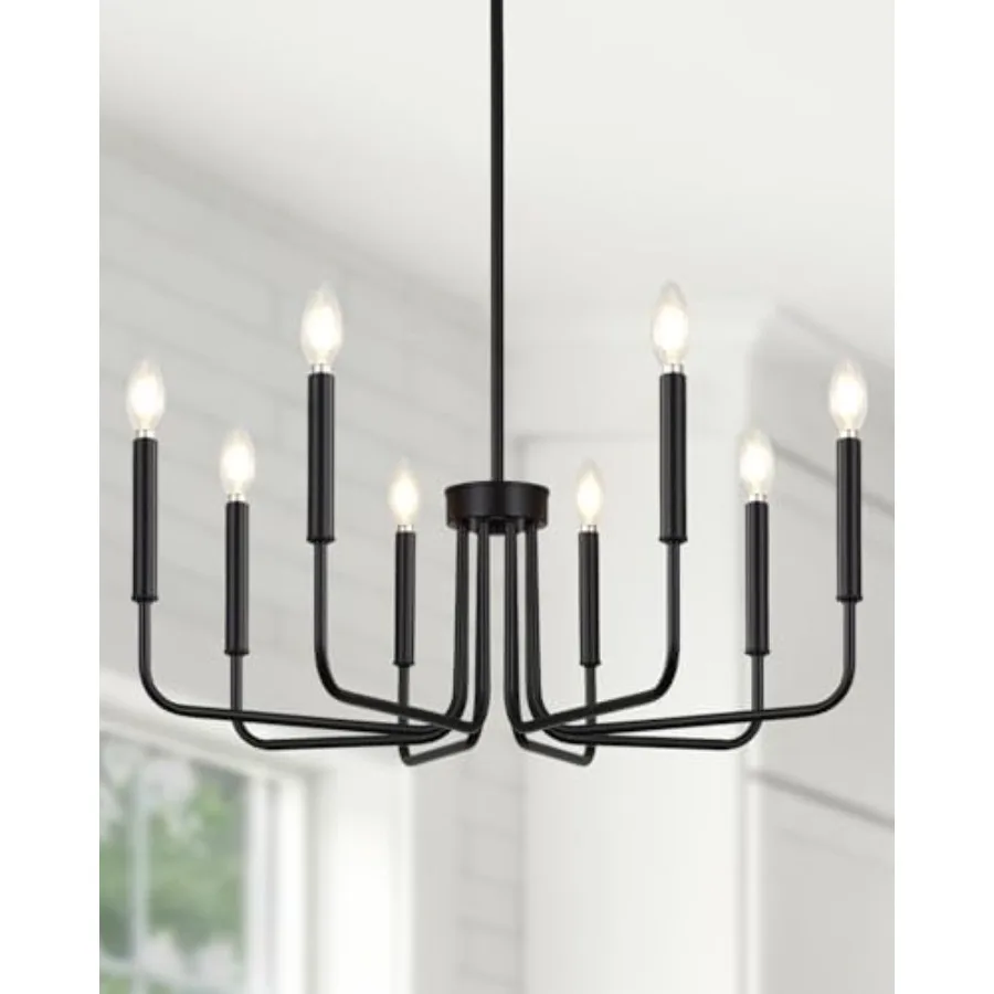 8 Light Chelier for Dining Room Light Fixture, Modern Farmhouse Chandelier Candle for Bedroom, Entryway, Foyer, Staircase, Kitc